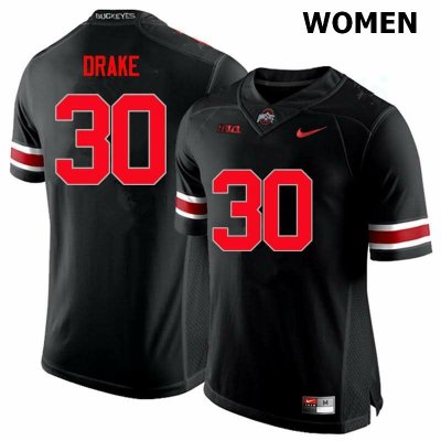 Women's Ohio State Buckeyes #30 Jared Drake Black Nike NCAA Limited College Football Jersey Latest XBY8544WS